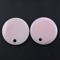 PINK OPAL ROUND PLATE (FULL DRILL) 35MM 46.15 Cts.