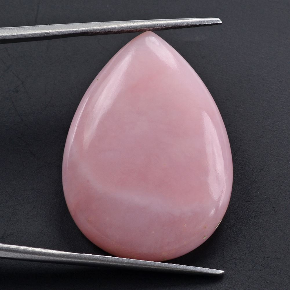 PINK OPAL PEAR CAB 30X22MM 21.80 Cts.