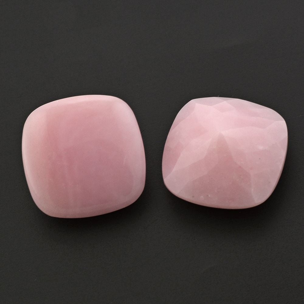 PINK OPAL BUFFTOP CUSHION 16MM 10.78 Cts.