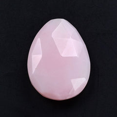 PINK OPAL ROSE CUT BRIOLETTE PEAR (HALF DRILL) 20X15MM 9.70 Cts.