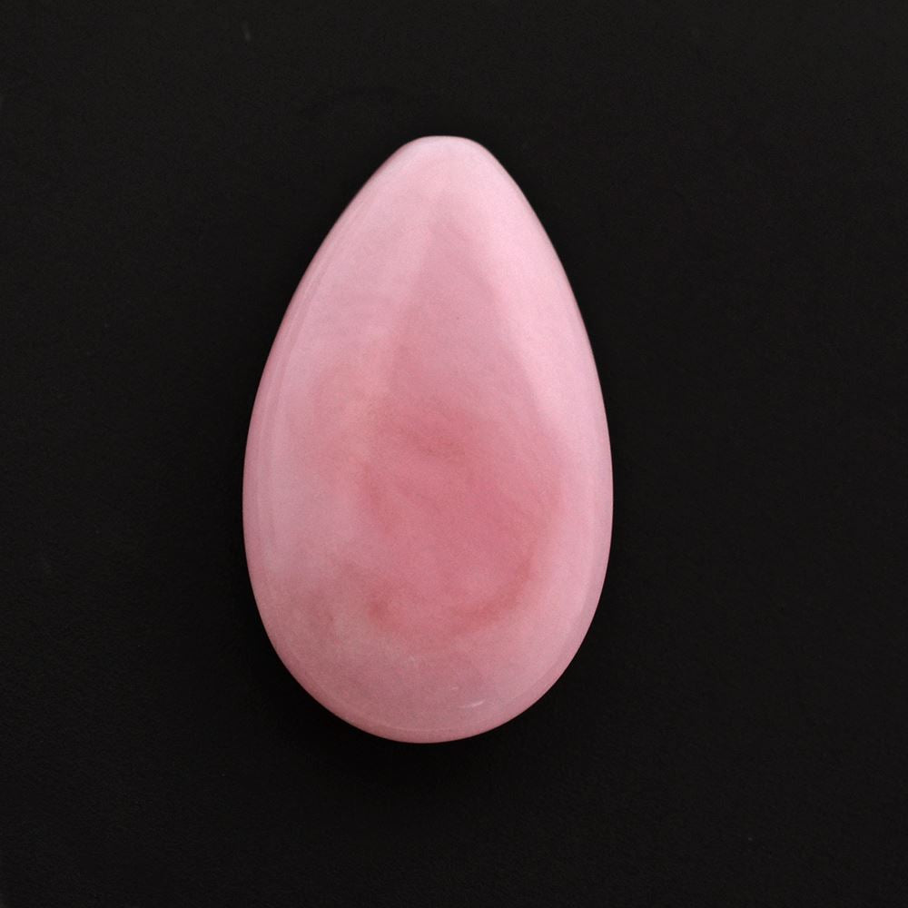 PINK OPAL LENTIL PEAR (HALF DRILL) 20X12MM 8.28 Cts.