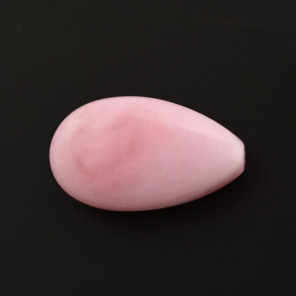 PINK OPAL LENTIL PEAR (HALF DRILL) 20X12MM 8.28 Cts.