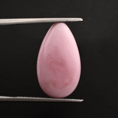 PINK OPAL LENTIL PEAR (HALF DRILL) 20X12MM 8.28 Cts.