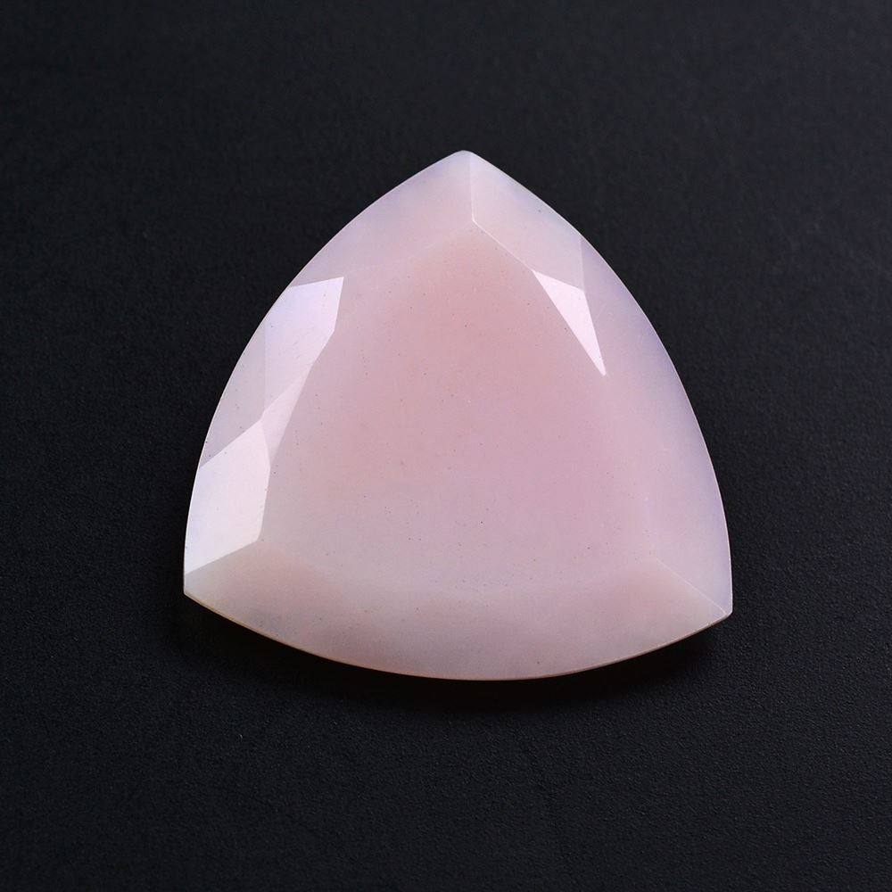 PINK OPAL CUT TRILLION ROSE CUT BACK 18MM 6.12 Cts.