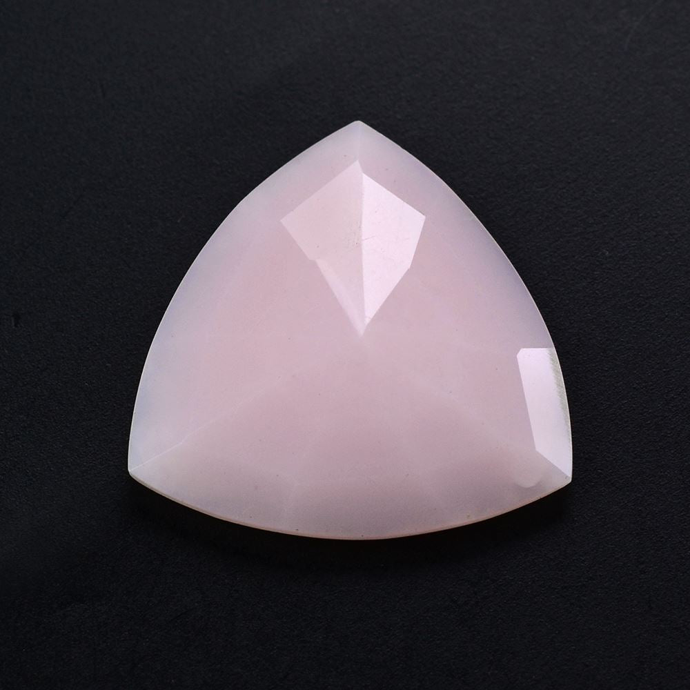 PINK OPAL CUT TRILLION ROSE CUT BACK 18MM 6.12 Cts.