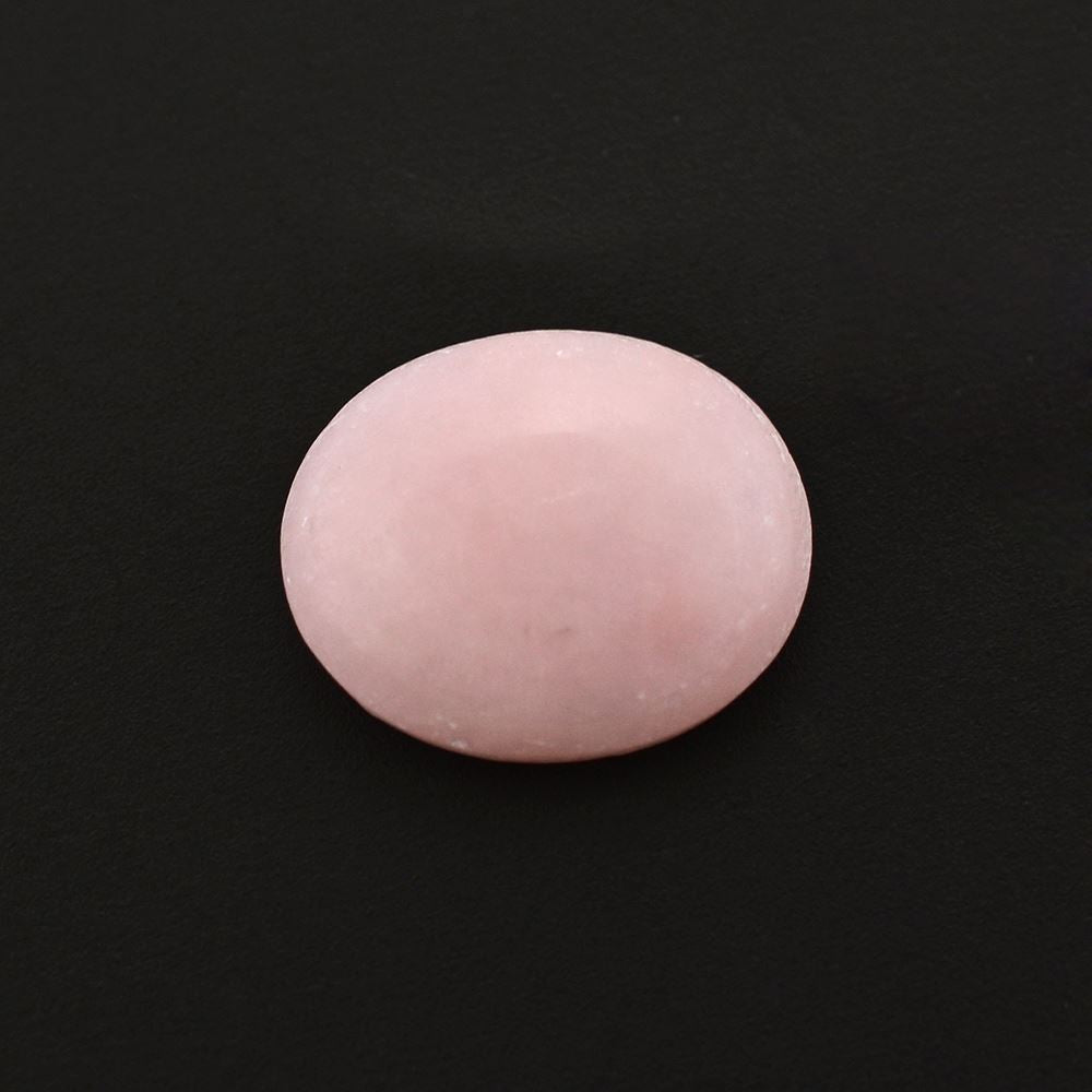 PINK OPAL FLAT OVAL CAB (FROSTED BOTTOM) 10X8.50MM 1.64 Cts.