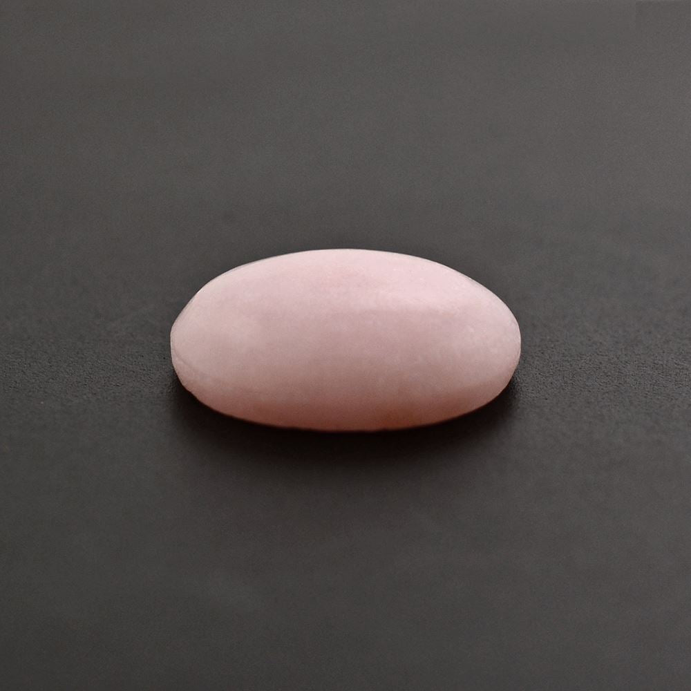 PINK OPAL FLAT OVAL CAB (FROSTED BOTTOM) 10X8.50MM 1.64 Cts.