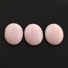 PINK OPAL FLAT OVAL CAB (FROSTED BOTTOM) 10X8.50MM 1.64 Cts.