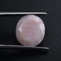 PINK OPAL BOTH SIDE TABLE CUT OVAL 15X13MM 4.81 Cts.