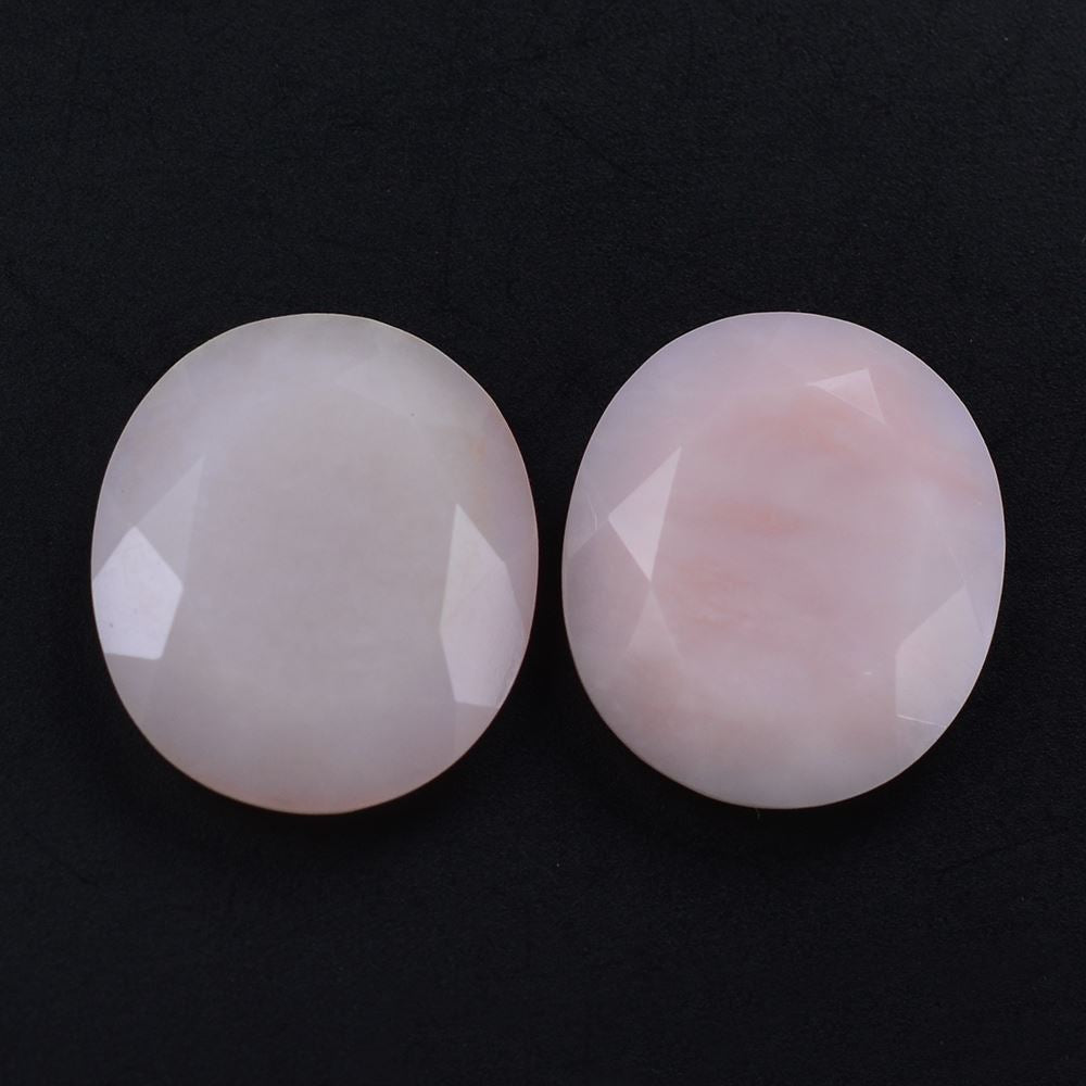 PINK OPAL BOTH SIDE TABLE CUT OVAL 15X13MM 4.81 Cts.