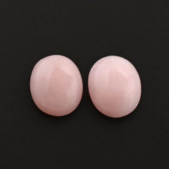 PINK OPAL OVAL CAB (FROSTED BOTTOM) 7.50X6MM 0.79 Cts.