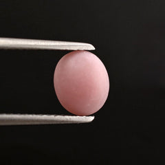 PINK OPAL OVAL CAB (FROSTED BOTTOM) 7.50X6MM 0.82 Cts.