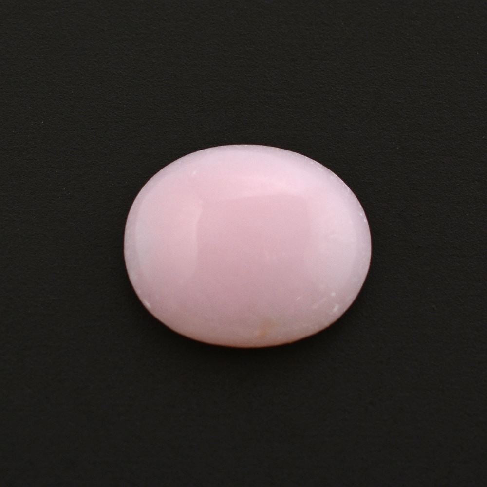 PINK OPAL FLAT OVAL CAB WITH FROSTED BOTTOM 10X8.50MM 1.65 Cts.