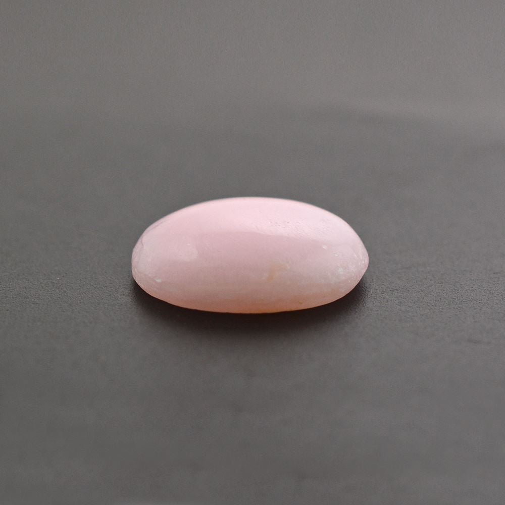 PINK OPAL FLAT OVAL CAB WITH FROSTED BOTTOM 10X8.50MM 1.65 Cts.