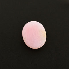 PINK OPAL FLAT OVAL CAB WITH FROSTED BOTTOM 10X8.50MM 1.65 Cts.