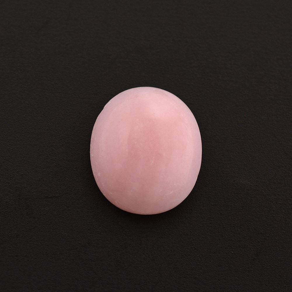PINK OPAL FLAT OVAL CAB (FROSTED BOTTOM) 10X8.50MM 1.68 Cts.