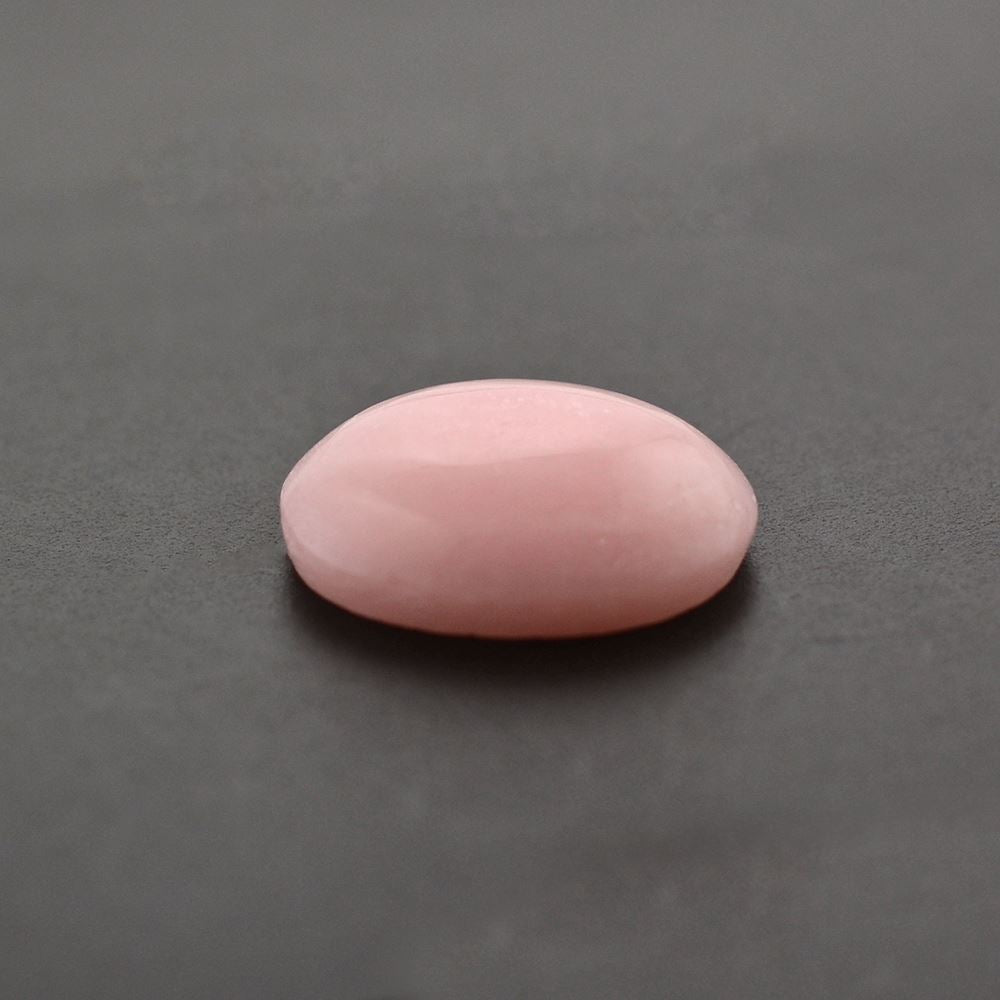 PINK OPAL FLAT OVAL CAB (FROSTED BOTTOM) 10X8.50MM 1.68 Cts.