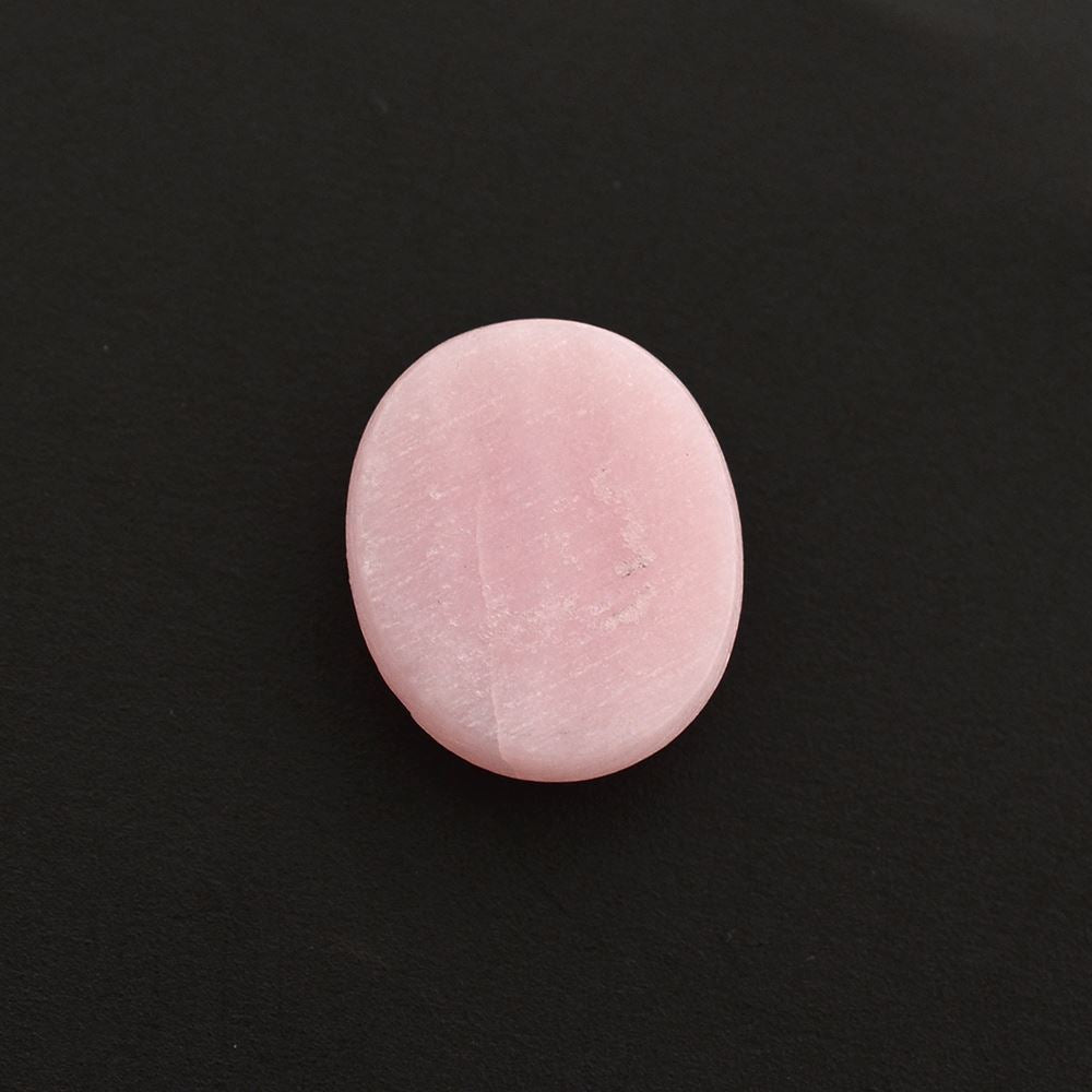 PINK OPAL FLAT OVAL CAB (FROSTED BOTTOM) 10X8.50MM 1.68 Cts.