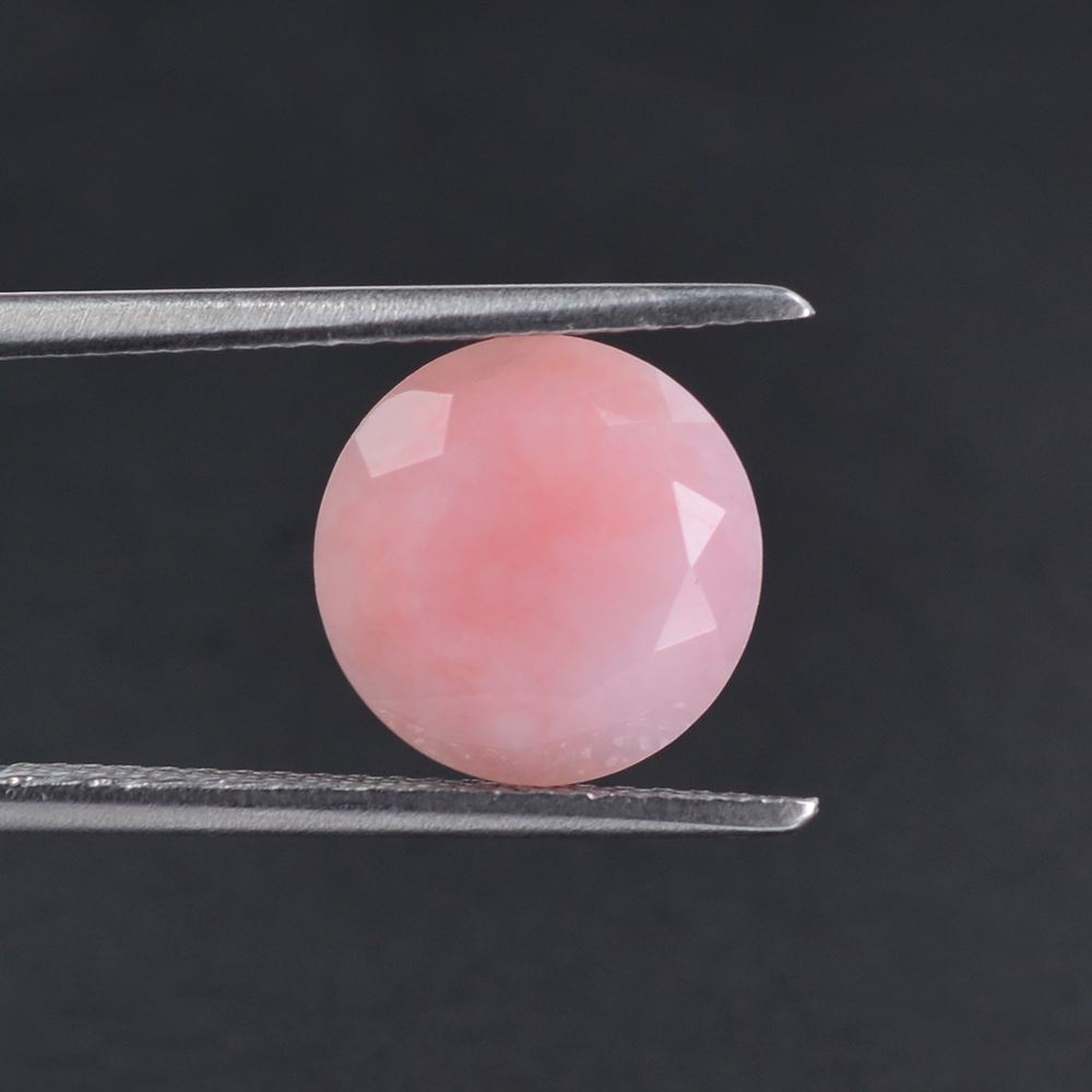 PINK OPAL CUT ROUND 10MM (MEDIUM/SI)  2.71 Cts.