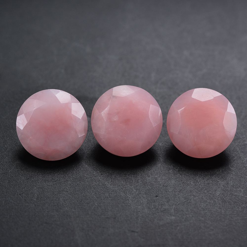 PINK OPAL CUT ROUND 10MM (MEDIUM/SI)  2.71 Cts.