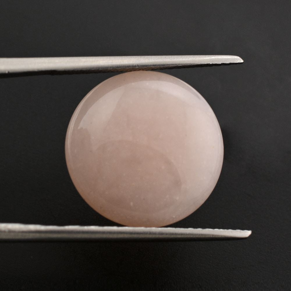 PINK OPAL LENTIL ROUND 15MM 6.13 Cts.