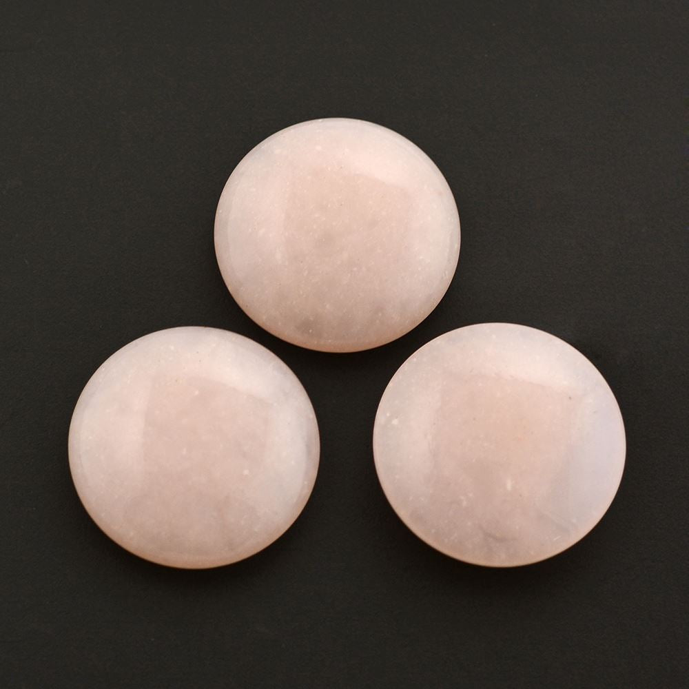 PINK OPAL LENTIL ROUND 15MM 6.13 Cts.