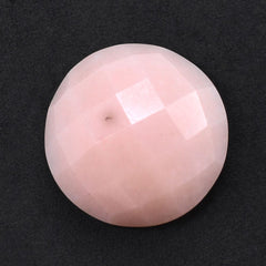 PINK OPAL CHECKER ROUND CAB 14MM 7.01 Cts.