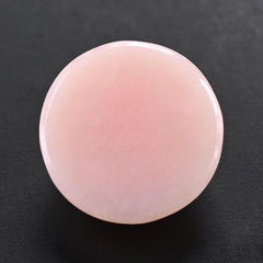 PINK OPAL CHECKER ROUND CAB 14MM 7.01 Cts.