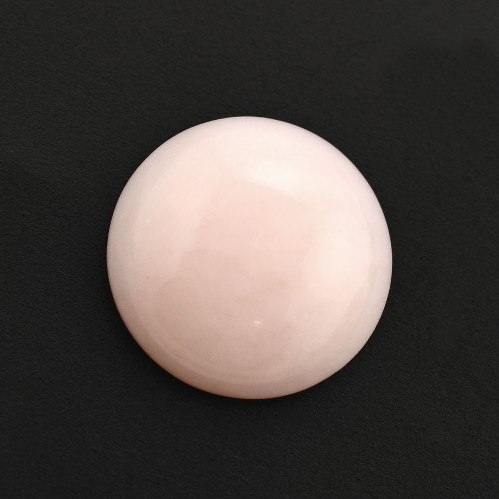 PINK OPAL FLAT ROUND CAB 12MM 3.27 Cts.