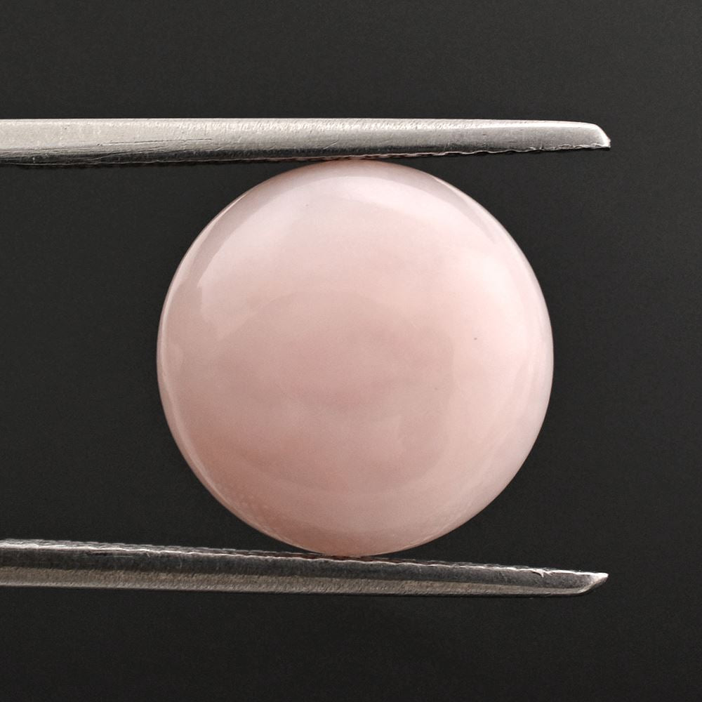 PINK OPAL FLAT ROUND CAB 12MM 3.27 Cts.