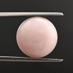 PINK OPAL FLAT ROUND CAB 12MM 3.27 Cts.
