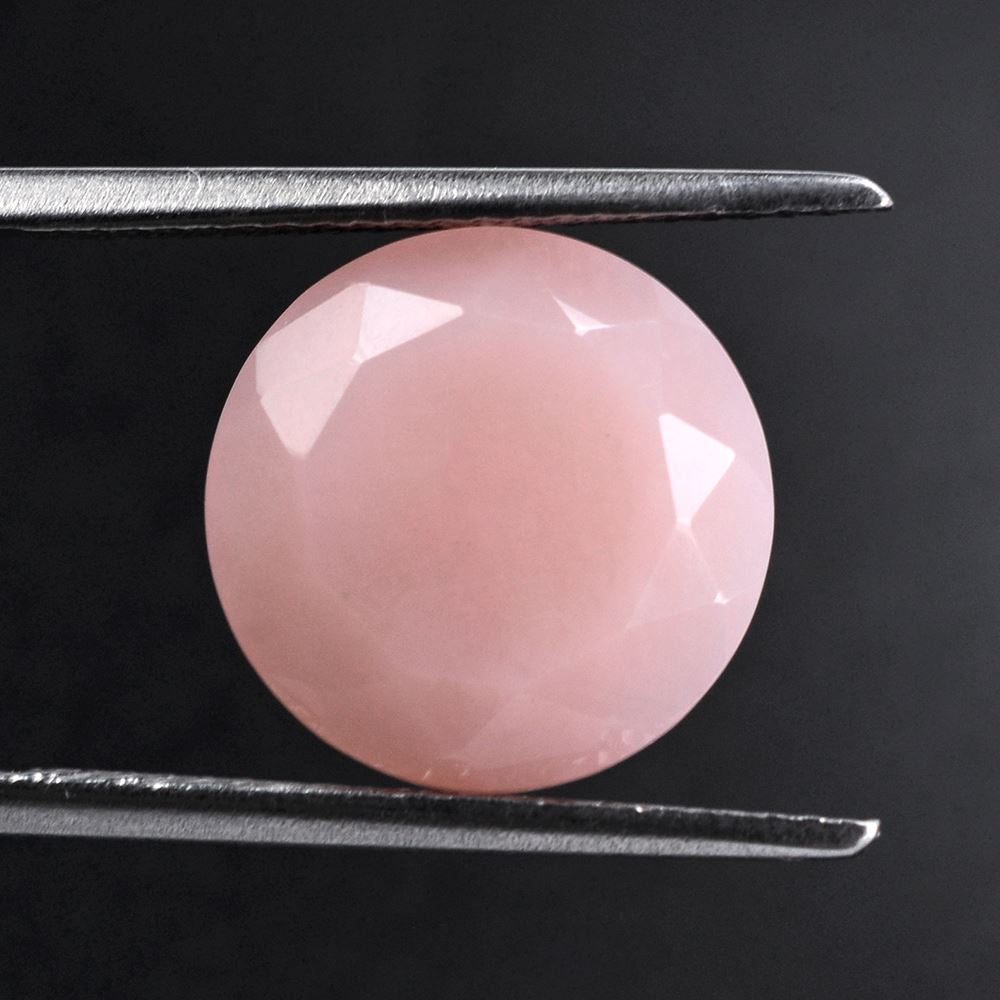 PINK OPAL CUT ROUND 12MM 4.62 Cts.