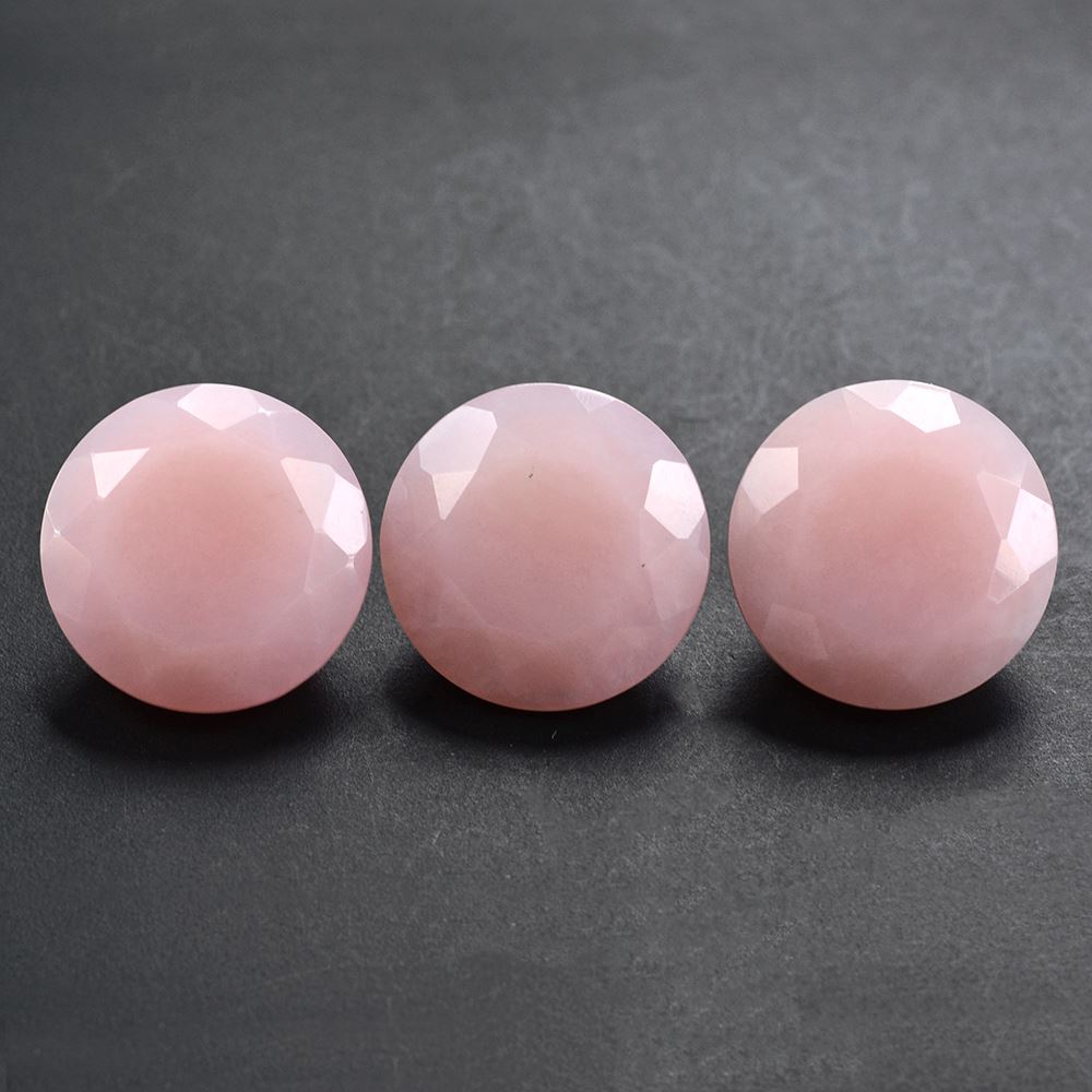 PINK OPAL CUT ROUND 12MM 4.62 Cts.