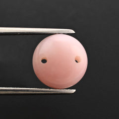 PINK OPAL SHIRT BUTTON ROUND (WITH TWO FULL DRILL) 10MM 3.07 Cts.