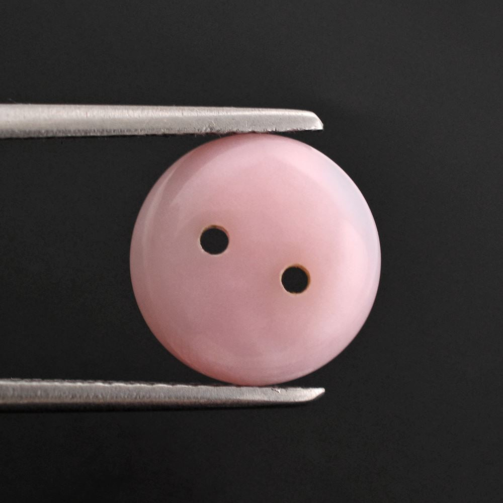 PINK OPAL SHIRT BUTTON ROUND (FULL DRILL) 10MM 2.02 Cts.
