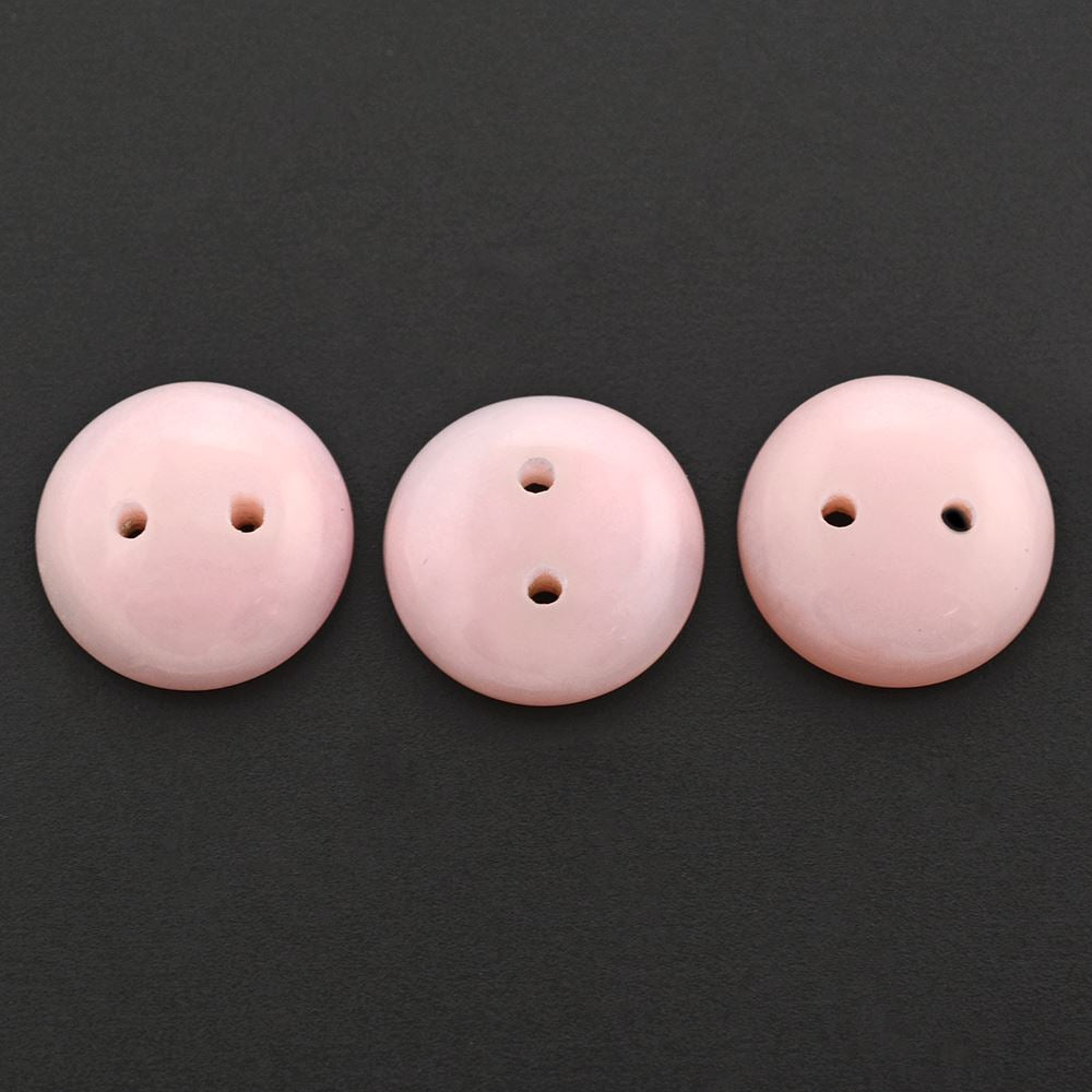 PINK OPAL SHIRT BUTTON ROUND (FULL DRILL) 10MM 2.02 Cts.