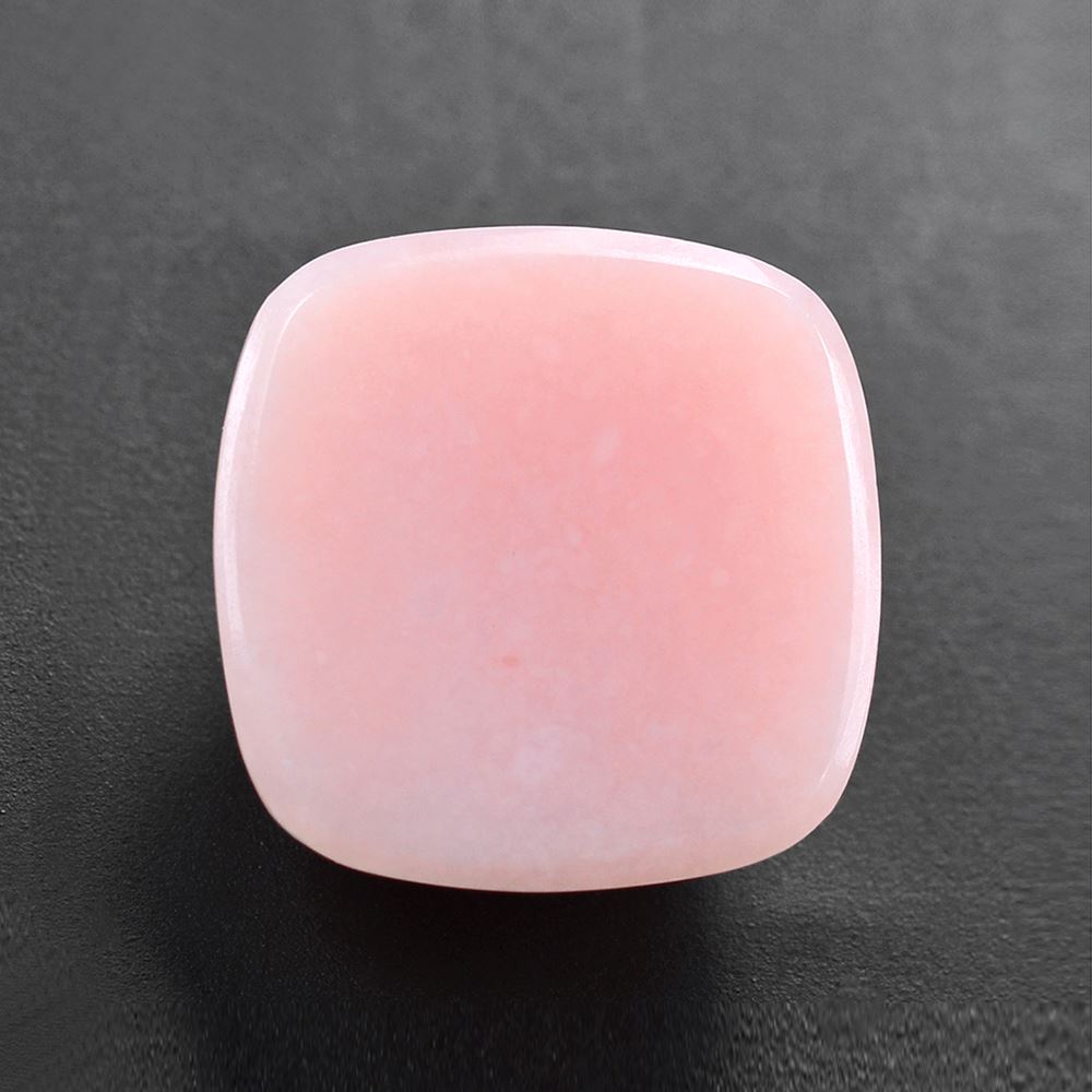 PINK OPAL CHECKER CUSHION CAB 14MM 7.67 Cts.