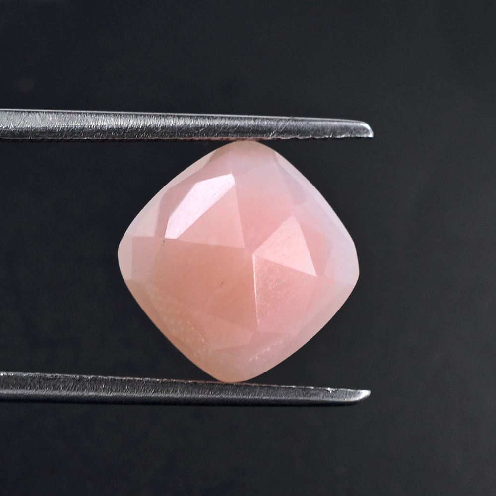 PINK OPAL ROSE CUT CUSHION CAB 10MM 3.18 Cts.