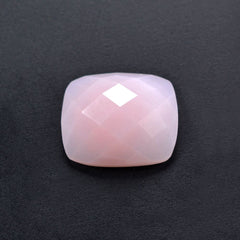 PINK OPAL CHECKER CUSHION CAB 12X10MM 3.63 Cts.