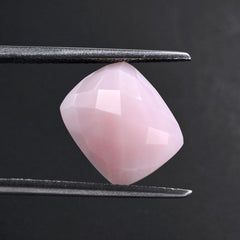 PINK OPAL CHECKER CUSHION CAB 12X10MM 3.63 Cts.