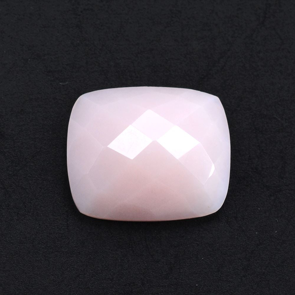 PINK OPAL CHECKER CUSHION CAB 12X10MM 3.56 Cts.
