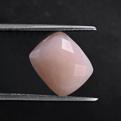 PINK OPAL CHECKER CUSHION CAB 12X10MM 3.56 Cts.