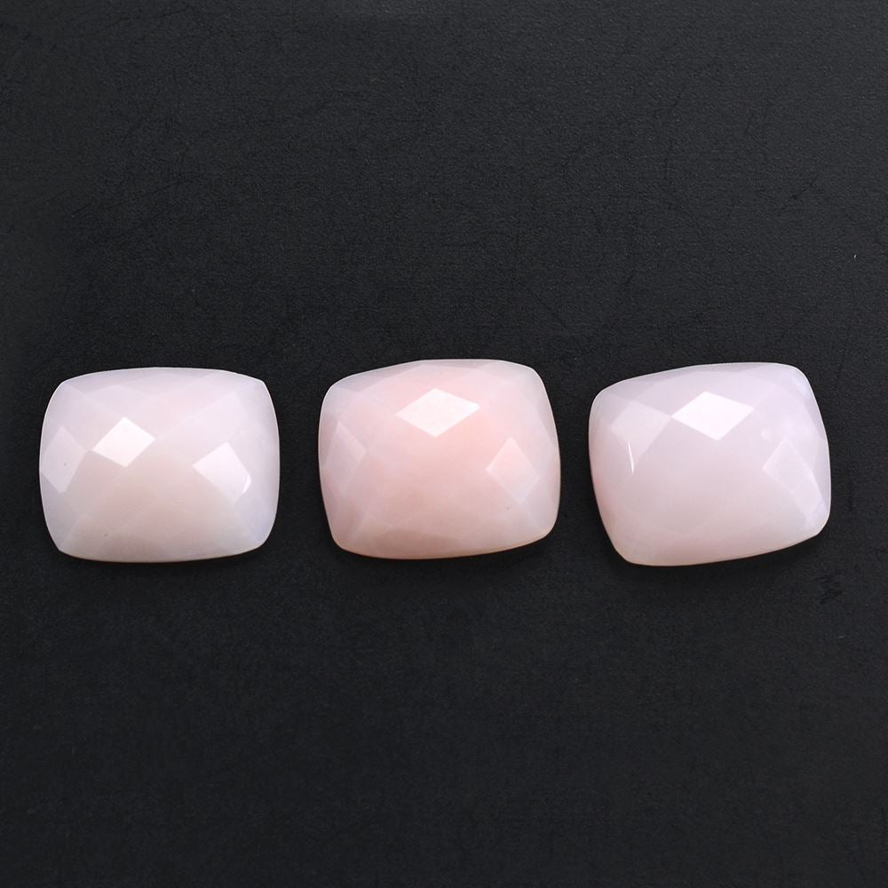 PINK OPAL CHECKER CUSHION CAB 12X10MM 3.56 Cts.