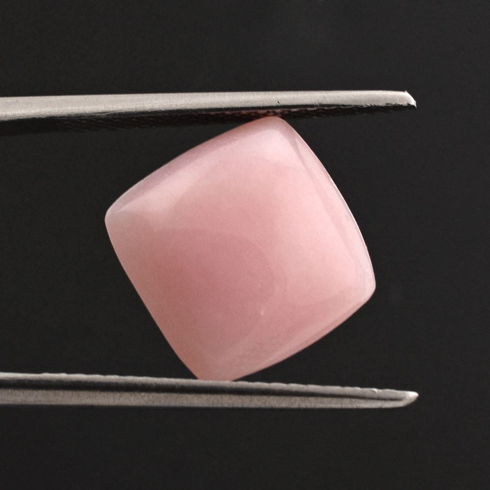 PINK OPAL FLAT CUSHION CAB (FROSTED BOTTOM) 11.50MM 3.52 Cts.