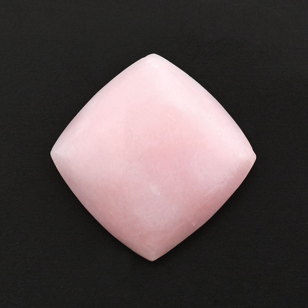 PINK OPAL FLAT CUSHION CAB (FROSTED BOTTOM) 13.50MM 5.16 Cts.