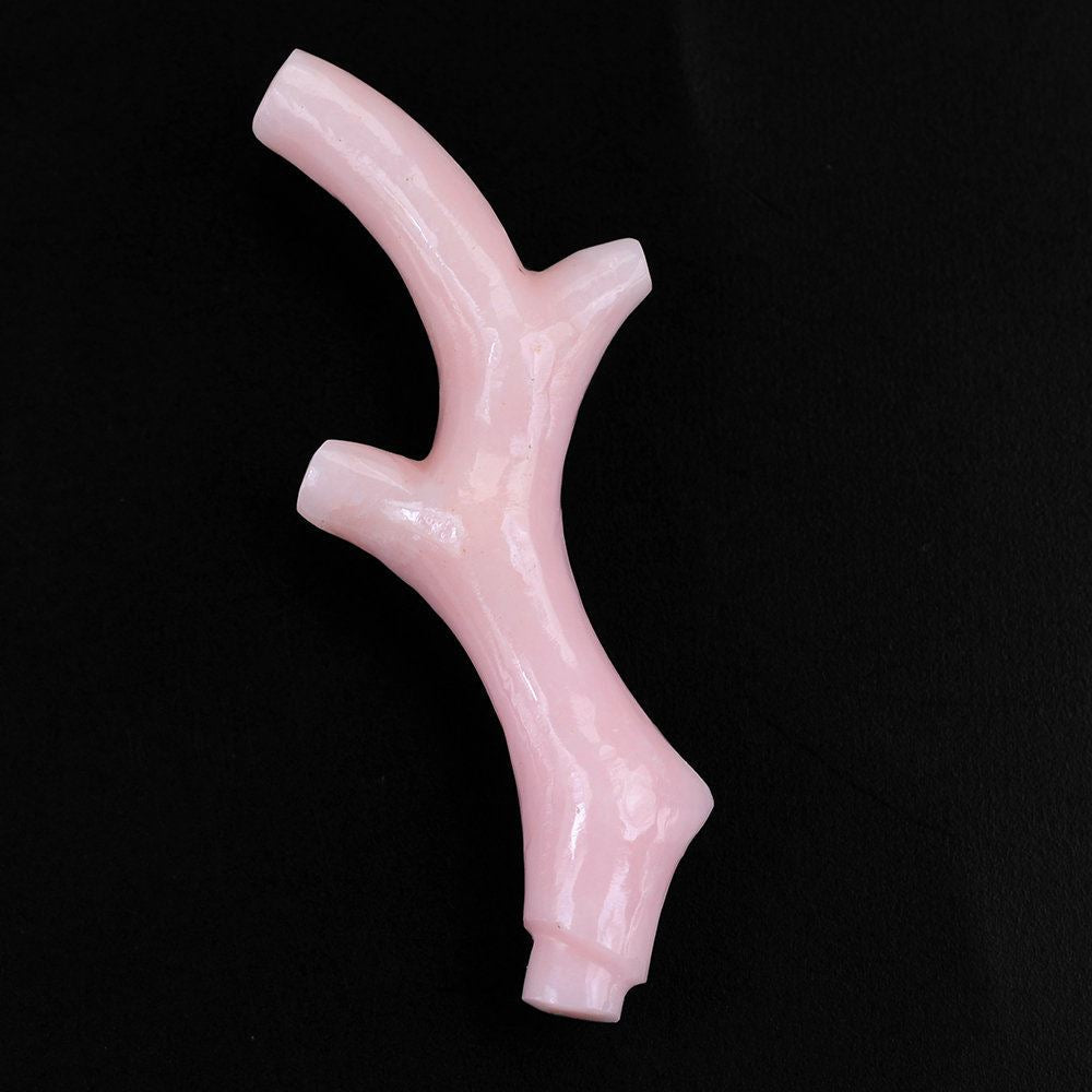 PINK OPAL PLAIN CORAL BRANCH SHAPE FANCY 30X5MM 5.64 Cts.
