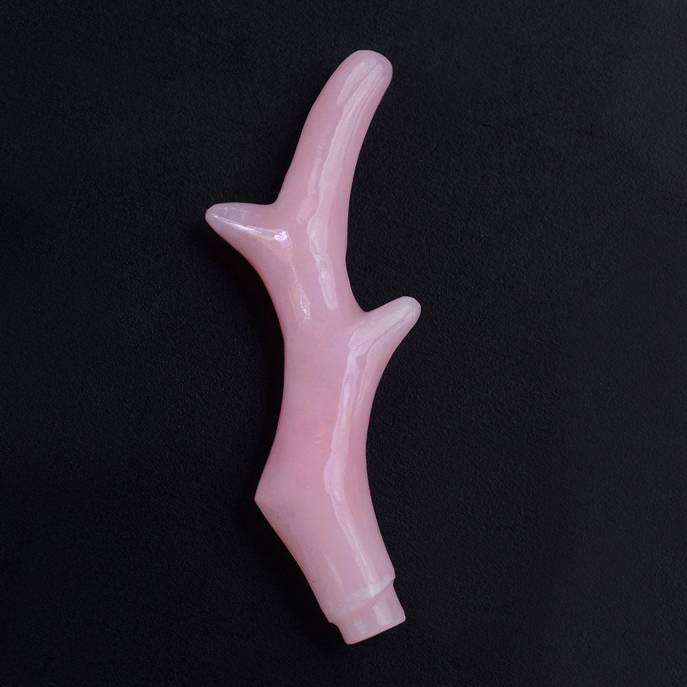 PINK OPAL PLAIN CORAL BRANCH SHAPE FANCY 30X5MM 5.58 Cts.