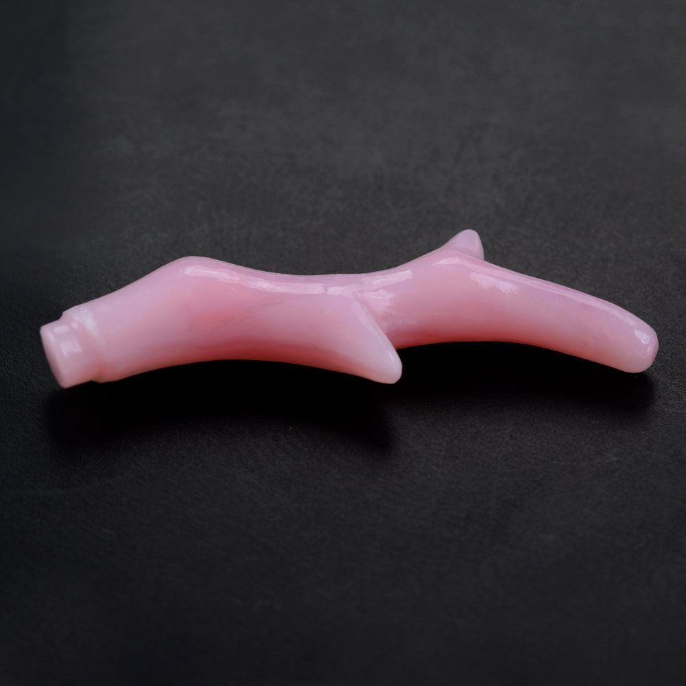 PINK OPAL PLAIN CORAL BRANCH SHAPE FANCY 30X5MM 5.58 Cts.