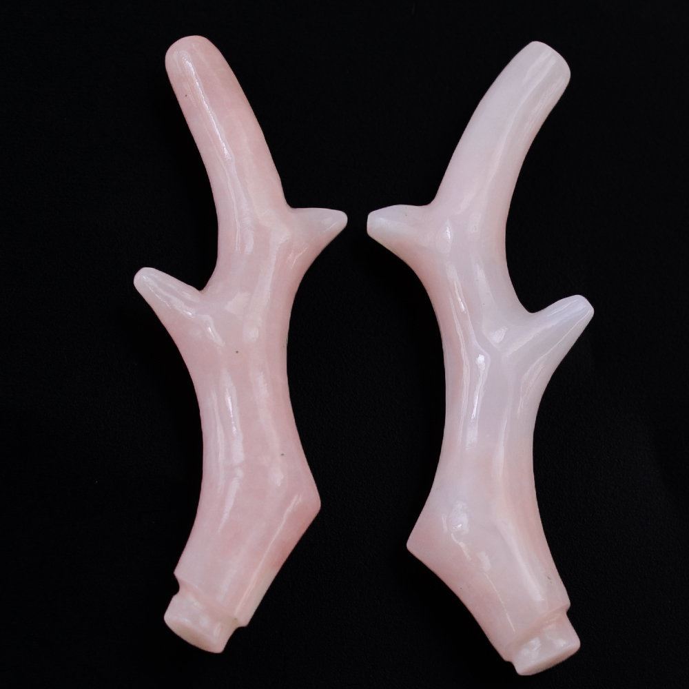 PINK OPAL CORAL BRANCH SHAPE FANCY 30X5MM 5.77 Cts.