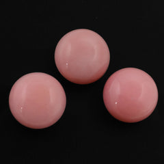 PINK OPAL PLAIN LENTIL ROUND BEADS 13.50MM 10.28 Cts.